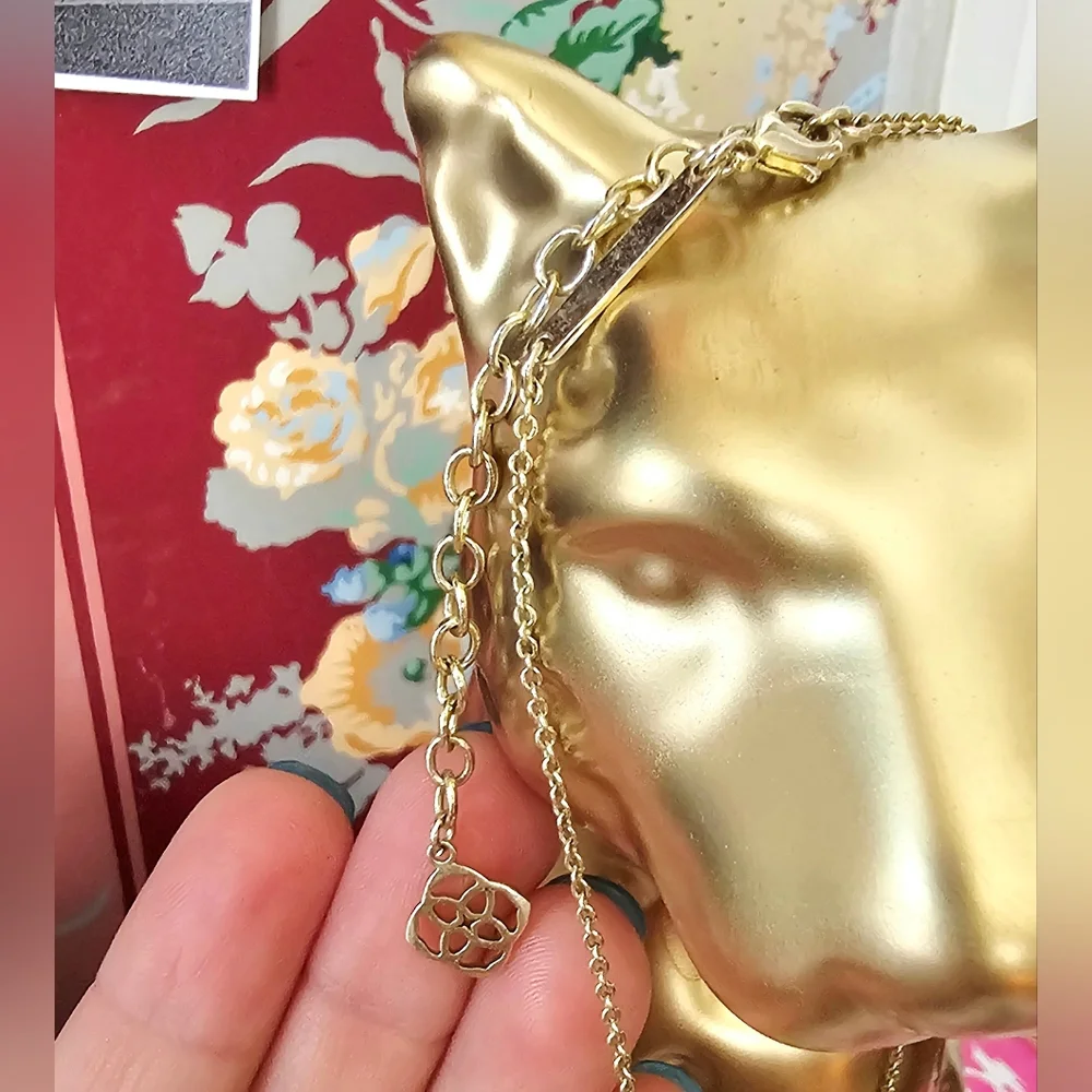 Kendra Scott Elisa Watercolor Gold Necklace - Picture 4 of 6